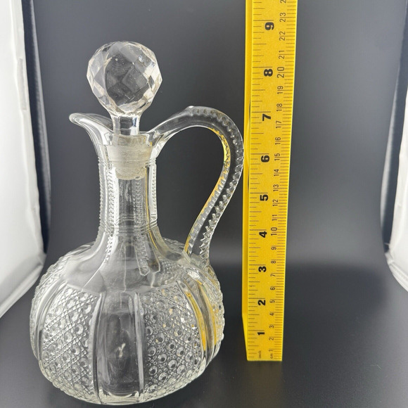 RARE Antique McKee 1898 EAPG " Rainbow clear" 8.75” Decanter w/Stopper - Picture 11 of 11